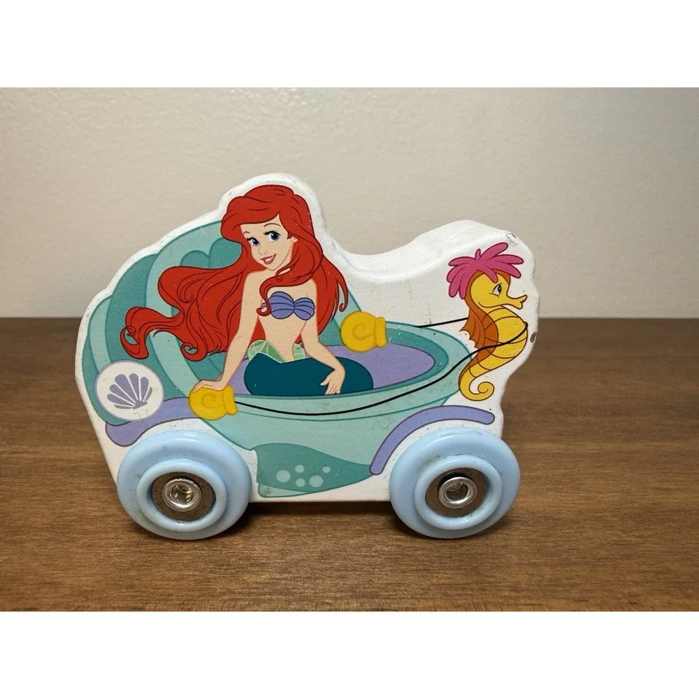 Melissa & Doug Disney Princess Wooden Figures Cinderella Ariel Belle Set